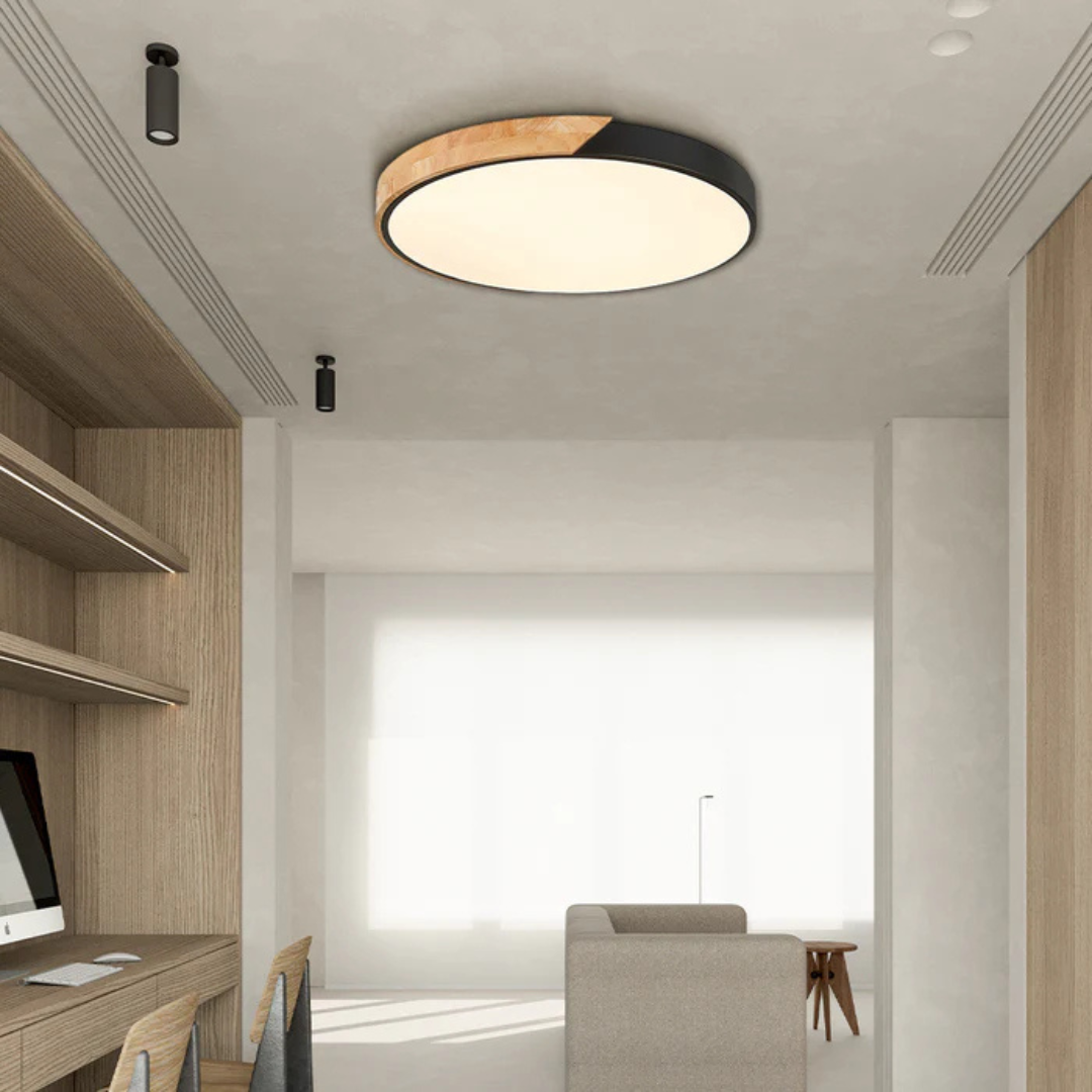 NordicLight - Scandinavische Houten LED Plafondlamp