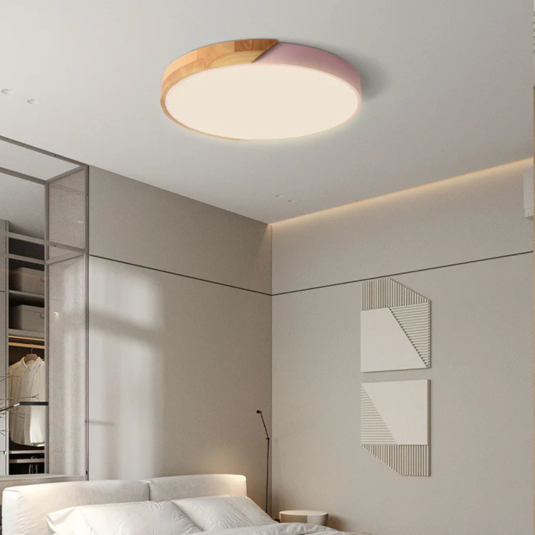 NordicLight - Scandinavische Houten LED Plafondlamp