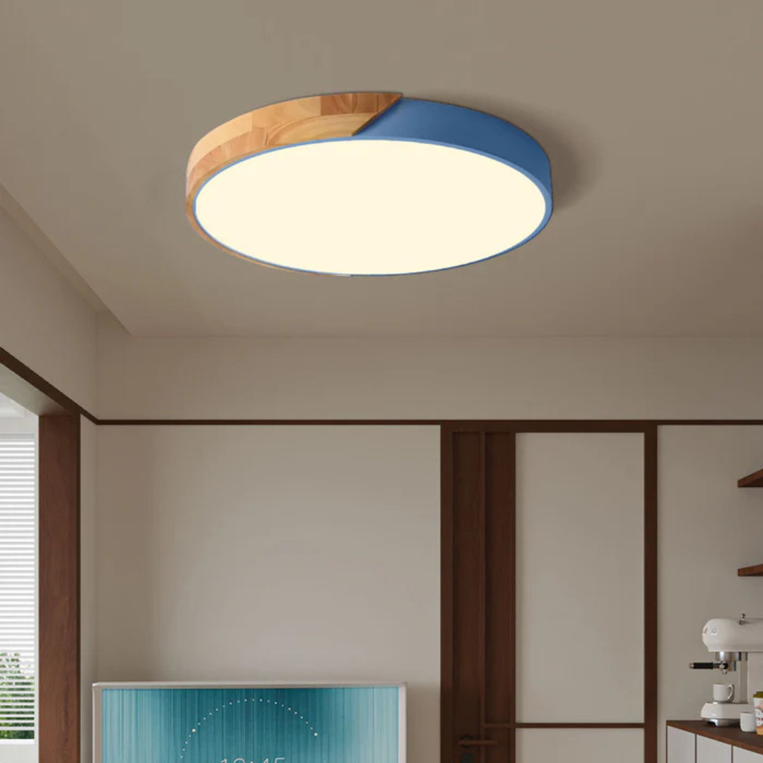 NordicLight - Scandinavische Houten LED Plafondlamp