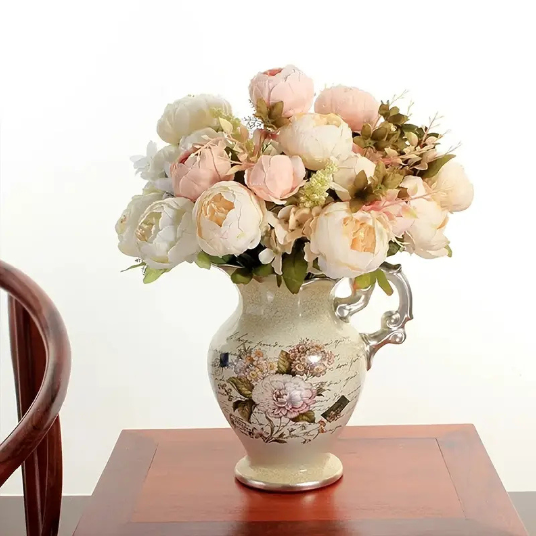 LuxPeony – 2 Bossen Zijde Pioenrozenbloemen