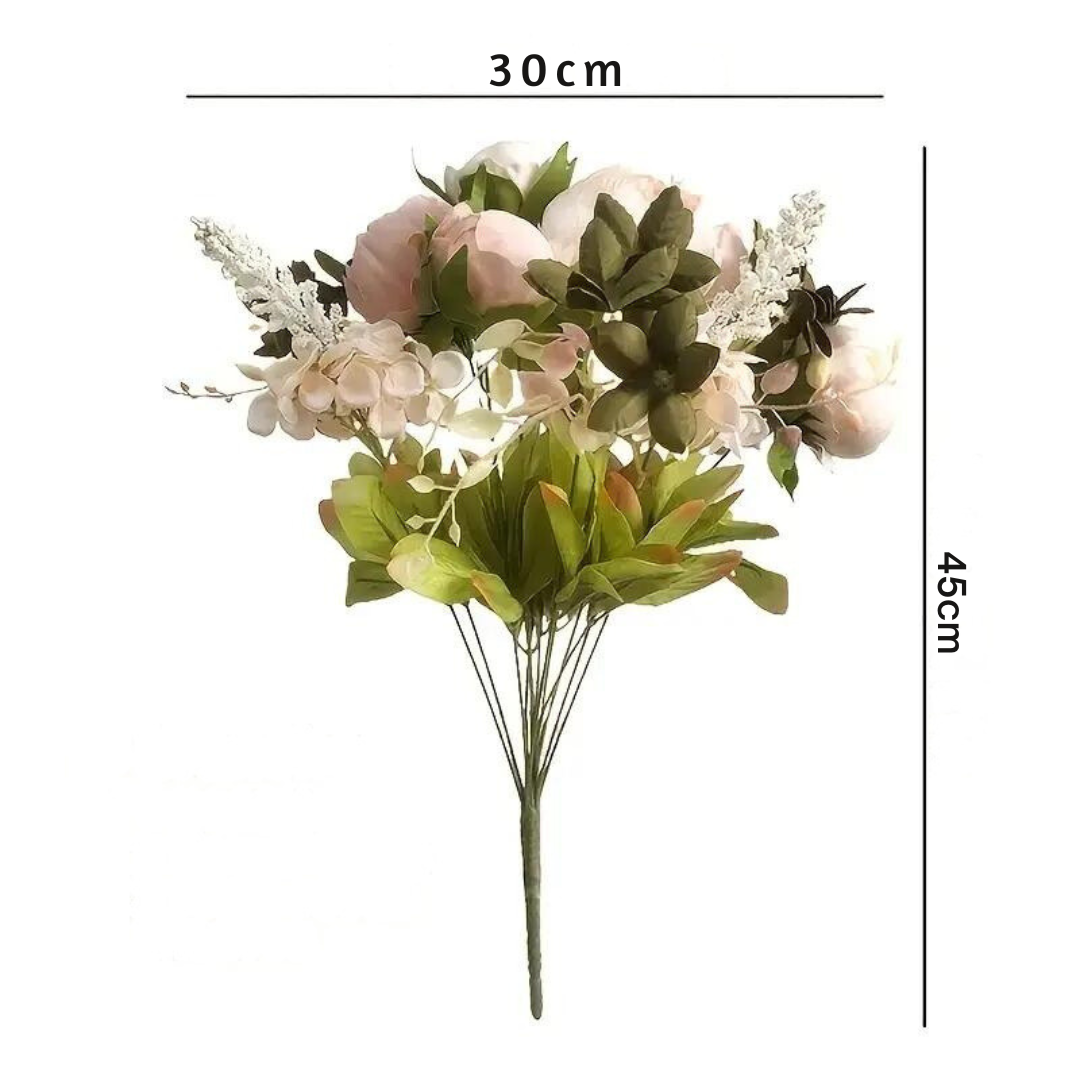 LuxPeony – 2 Bossen Zijde Pioenrozenbloemen