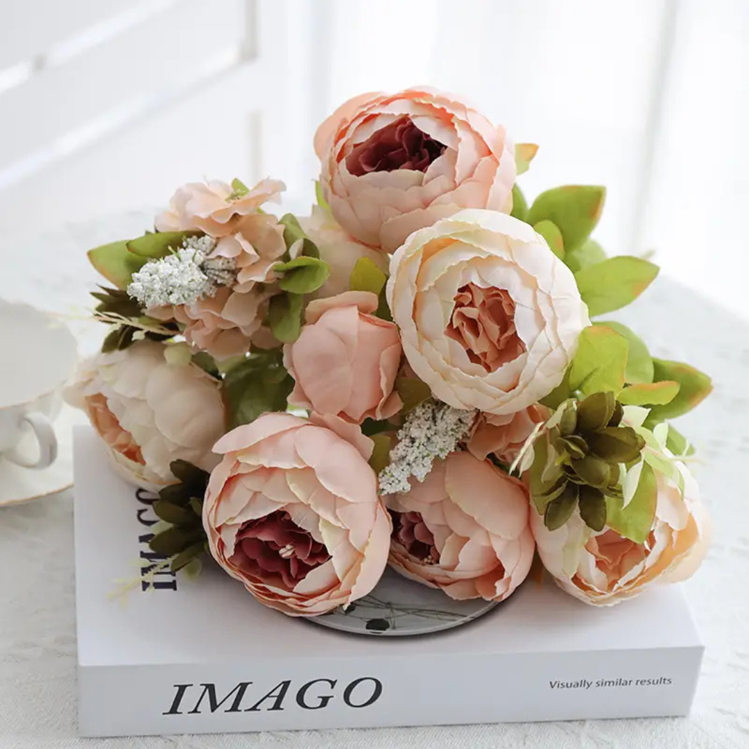 LuxPeony – 2 Bossen Zijde Pioenrozenbloemen
