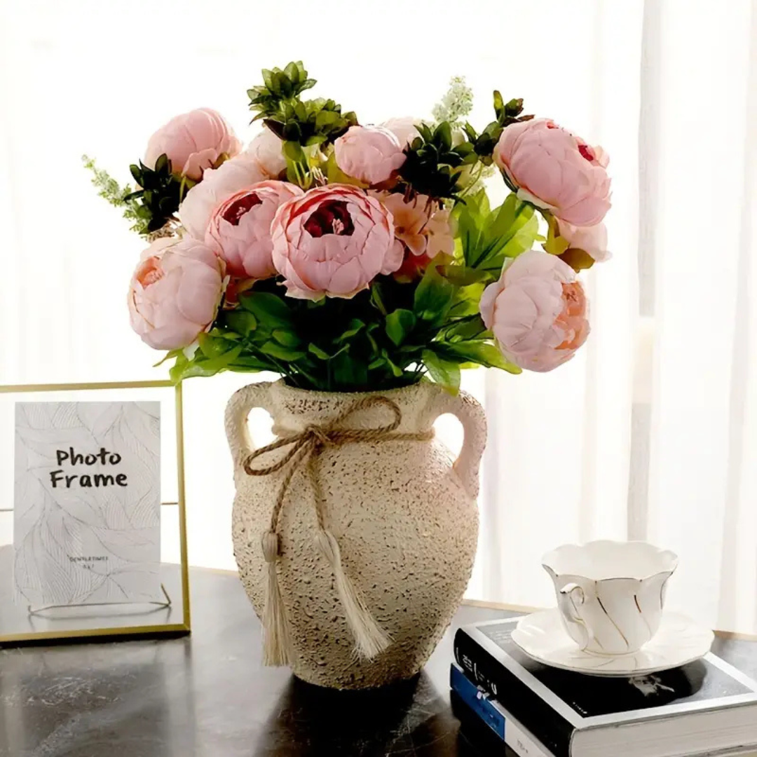 LuxPeony – 2 Bossen Zijde Pioenrozenbloemen