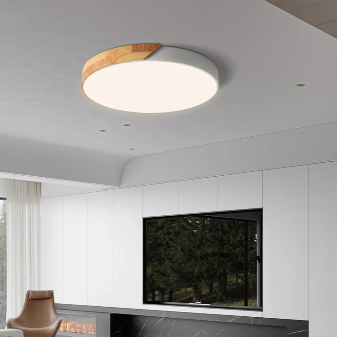 NordicLight - Scandinavische Houten LED Plafondlamp