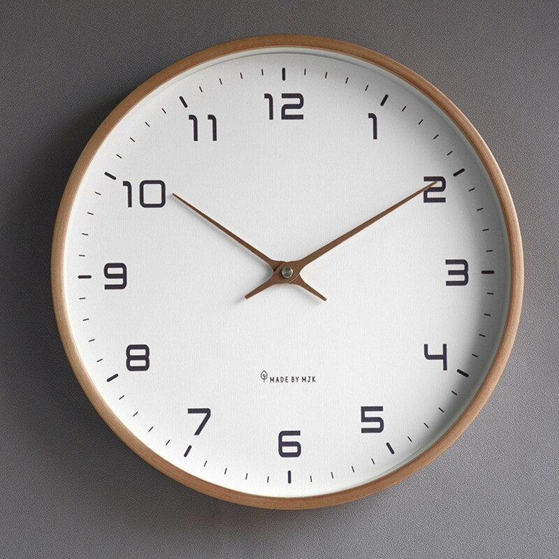 TimelessWood – Eenvoudige Scandinavische Houten Wandklok