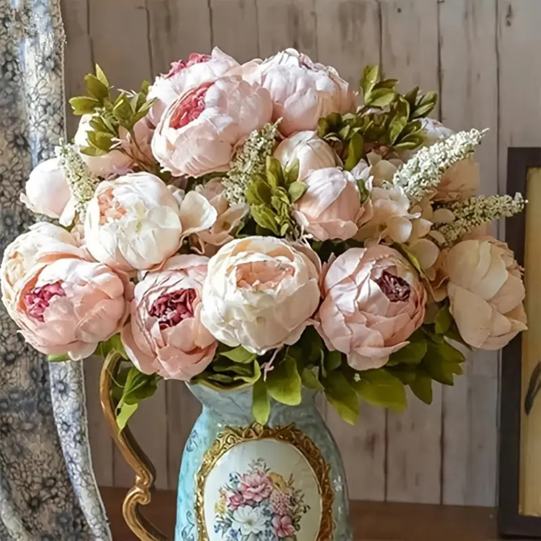 LuxPeony – 2 Bossen Zijde Pioenrozenbloemen