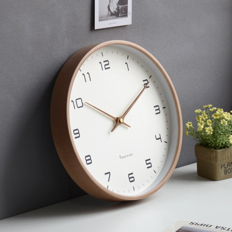 TimelessWood – Eenvoudige Scandinavische Houten Wandklok