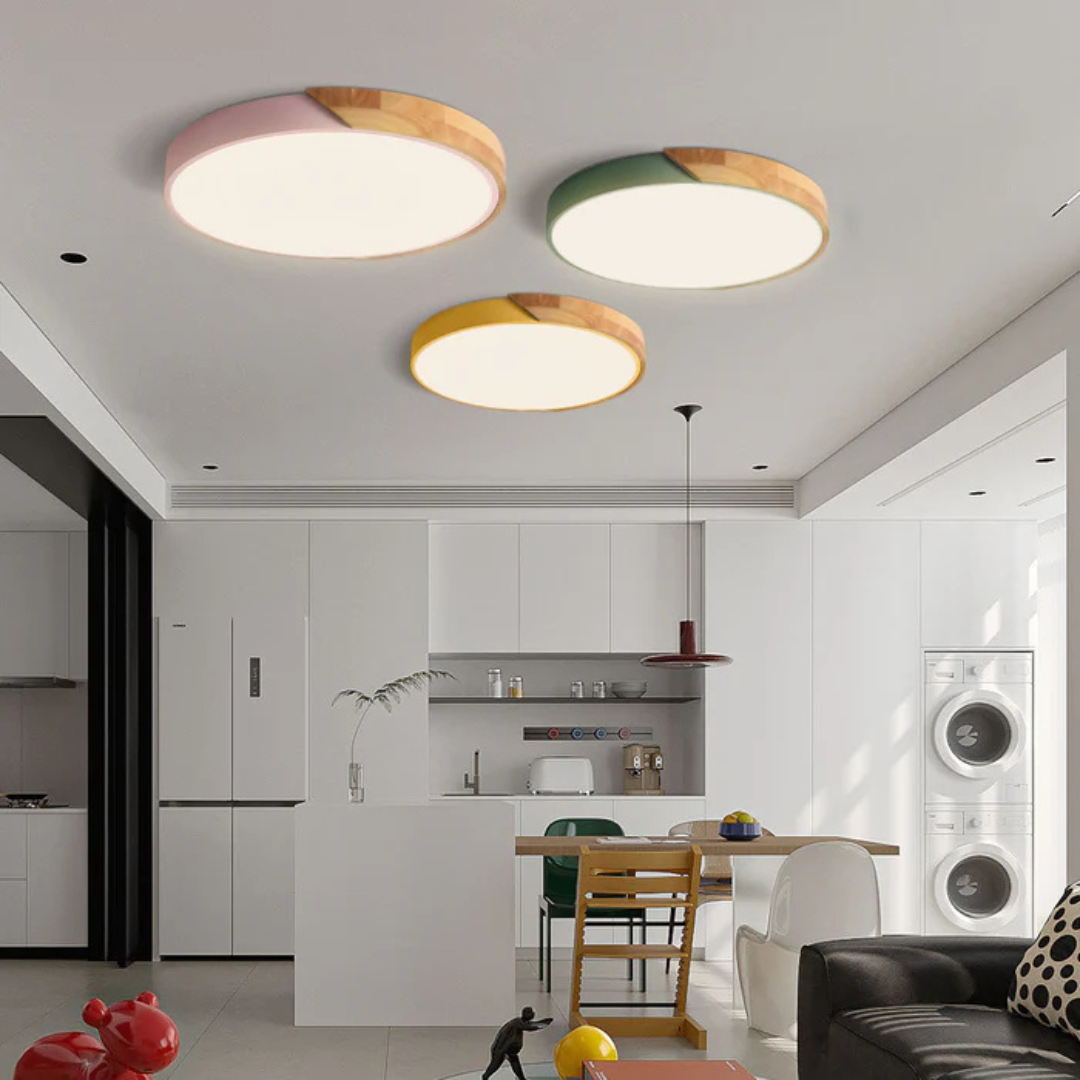 NordicLight -  Scandinavische Houten LED Plafondlamp