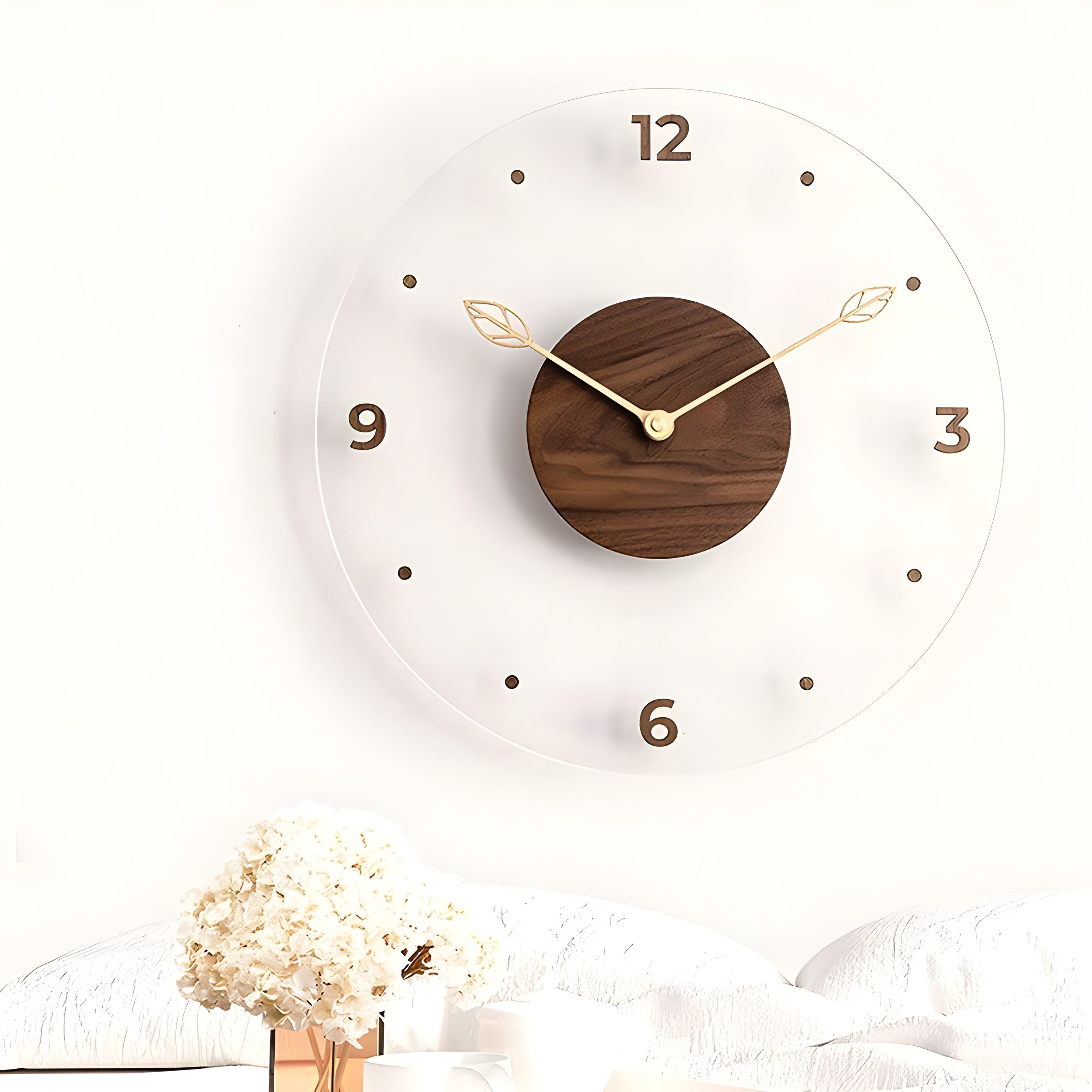 MundLux – Houten Acryl Stille Wandklok